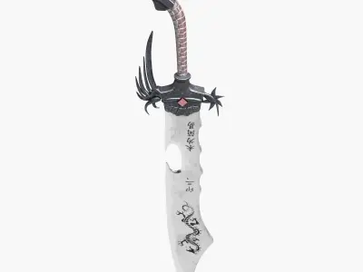 Eastern Battle Sword 3D model