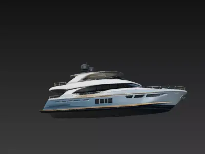 Modern Luxury Motor Yacht Cruiser 3D print model