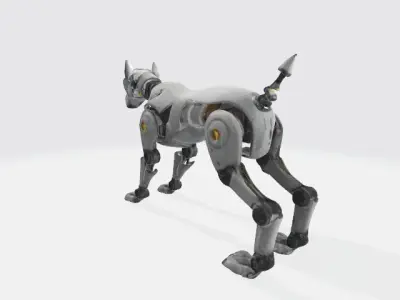 Robot dog 3D model 8