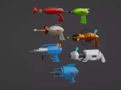 Rayguns - Aliens Guns 3D model