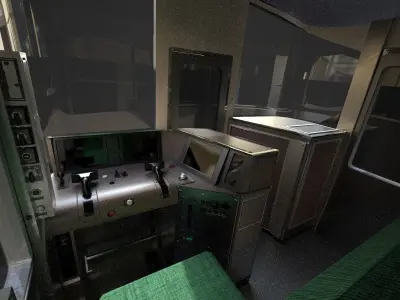JR 323 Japan Commuter Train 3D Model Full Set Low-poly 3D model