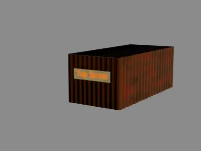 Container 3d model Free low-poly 3D model