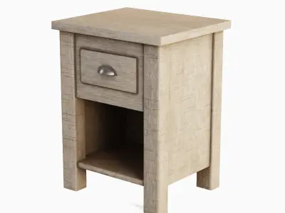 Antique End Table 01 Low-poly 3D model