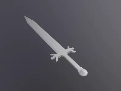 SimpleHolySword Low-poly 3D model