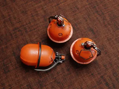 Hand Grenade v4 3D model