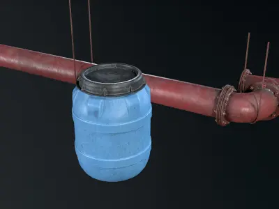 Industrial Props Pack Game Ready Low-poly 3D model purchase