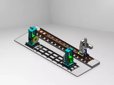 HEADSTOCK AND TAILSTOCK MANIPULATOR WITH ROBOTIC SLIDER 3D model