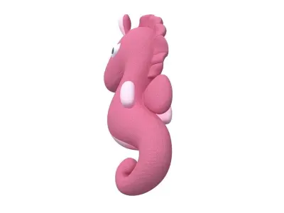 Seahorse plushie toy 3D model