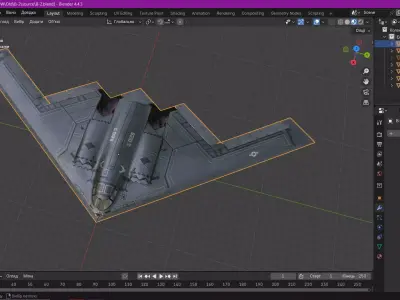 B-2 Spirit Low-poly 3D model