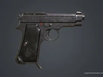 Beretta Pistol 1934 - Game Ready Low-poly 3D model