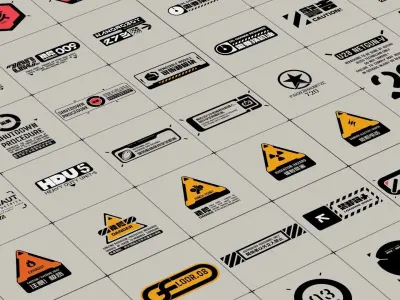 Utilitarian Mech-Tank Decals Texture