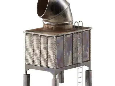 Rooftop Unit Low-poly 3D model buy