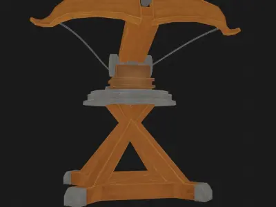 LowPoly Tower Defence Weapons Hand Painting Textures Free low-poly 3D model