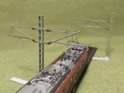 Catenery Poles Set B 1-87 FDM 3D print model