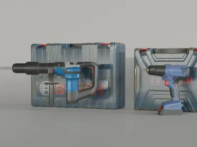 cordless and hammer drill  3D model
