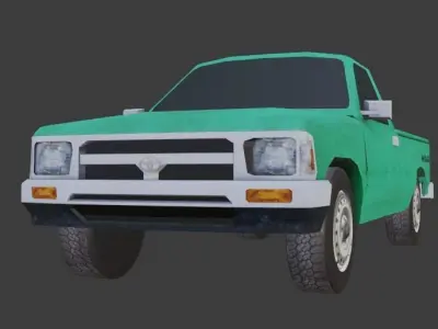 Toyota Hilux Low Poly  Low-poly 3D model