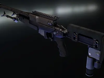  BT APR 308 sniper rifle Low-poly 3D model