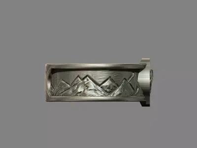 Great Wave of Kanagawa mountain Ring Japanese Hokusai Wave 3D print model