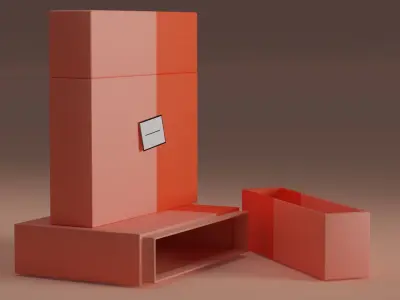 Box package model 3D model