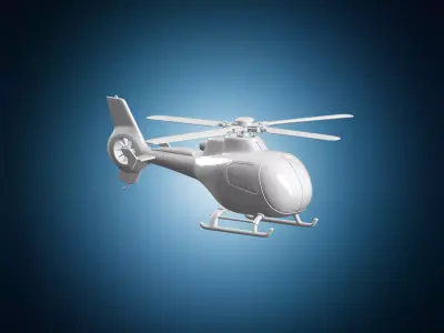 Modern Helicopter 3D Print Model 3D print model
