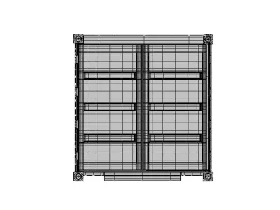 Ship container  yard  Low-poly 3D model