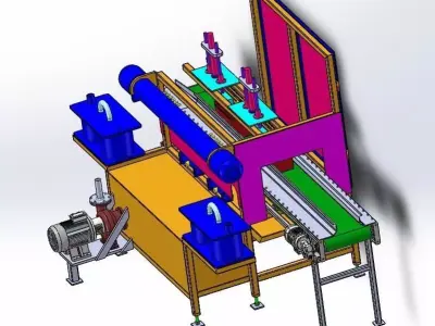 Battery Assembly Line Low-poly 3D model