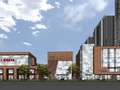 Sketchup Commercial Office Complex 216 3D model