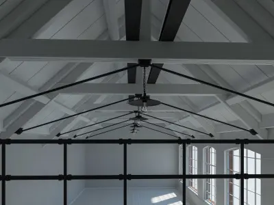 3D Loft interior Scene 3D model