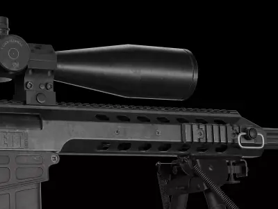 Barret 98B Low-poly 3D model