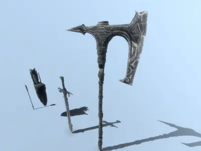 Epic Weapons Low-poly 3D model