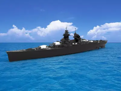 French battleship Richelieu 3D model