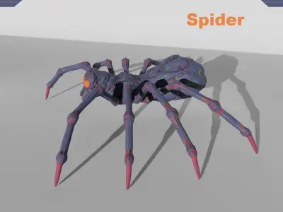 Spider Low-Poly 3D Model Low-poly 3D model