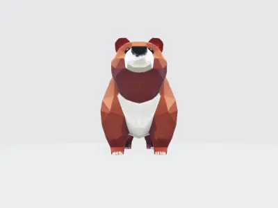 Lowpoly bear Low-poly 3D model