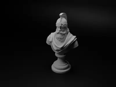 Finnish Warrior Bust Chess 3D print model order