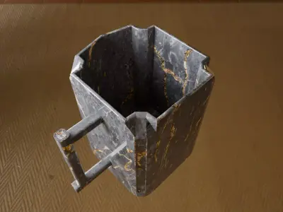 marble texture mug Low-poly 3D model