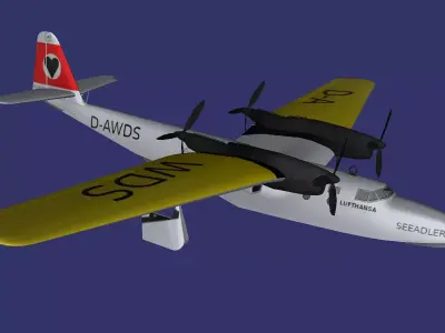 Dornier Do 26 Low-poly 3D model