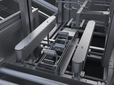 Semi-automatic packaging machine 3D model purchase