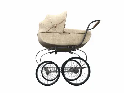 Baby stroller 02 3D model
