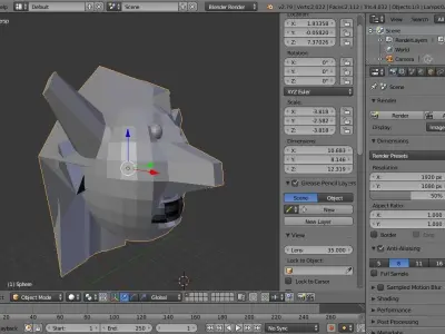 SpaceEmperor head Low-poly 3D model