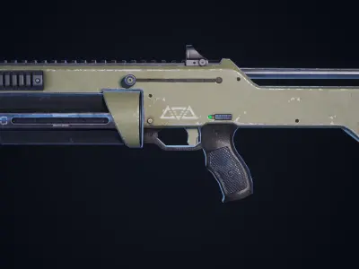 Combat Shotgun Low-poly 3D model