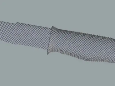 Hunting Knife Low-poly 3D model 12