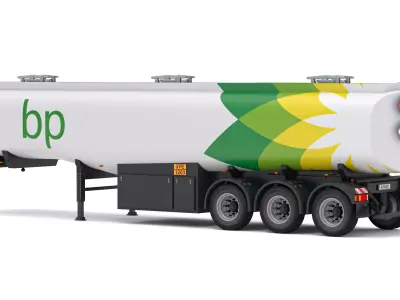 BP Fuel Semi Tank Trailer 3D model