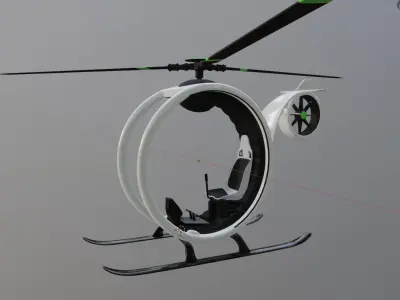 Scifi-looking Helicopter Free 3D model
