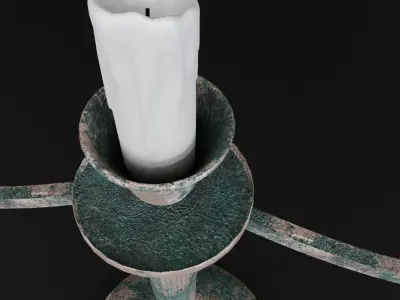 Candlestick Low-poly 3D model shop