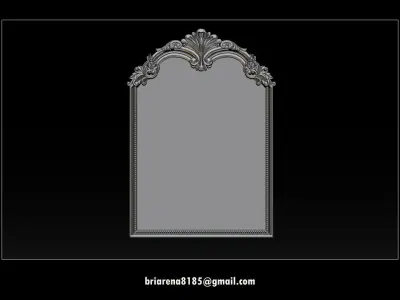 3D Frame - Wood Carving STL Model for CNC Router 3D print model 3