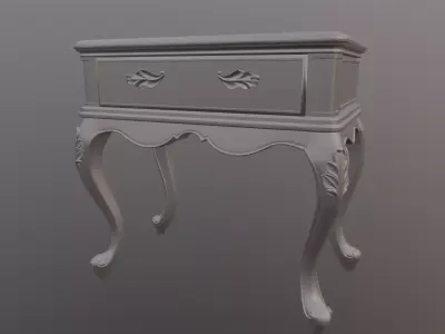 Baroque Table 3D model