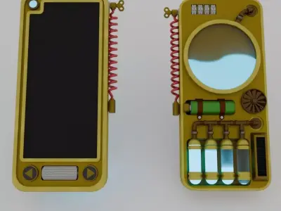 Steampunk Smartphone 3D model