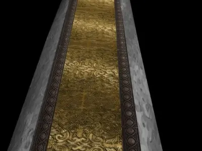 Crook sword Low-poly 3D model