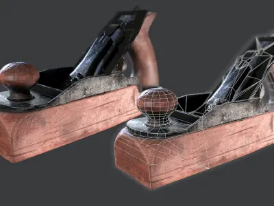 wood planer Low-poly 3D model