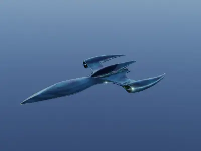 Sci fi aircraft 3D model purchase